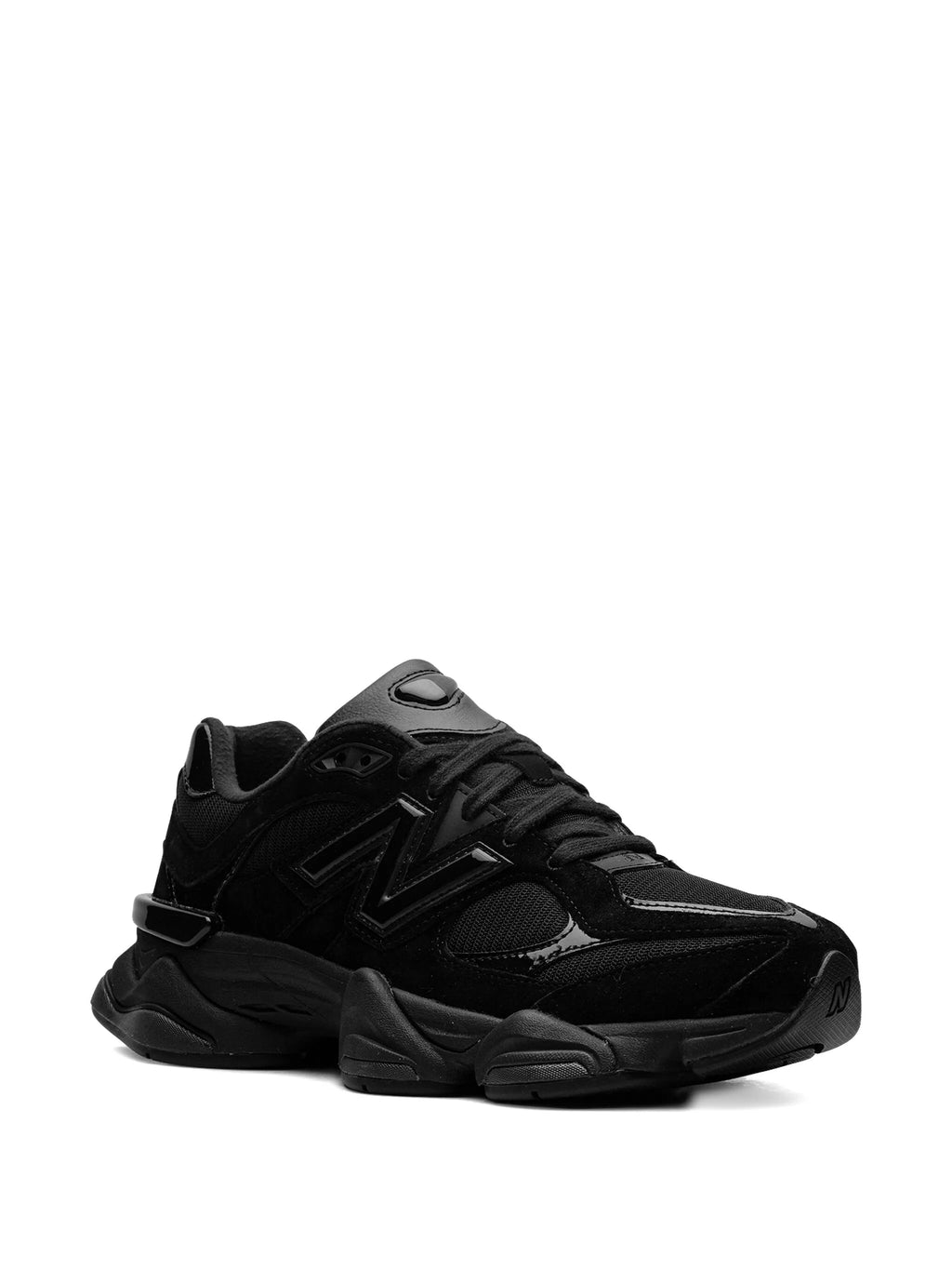 New Balance 9060 "Triple Black" Patent Sneaker