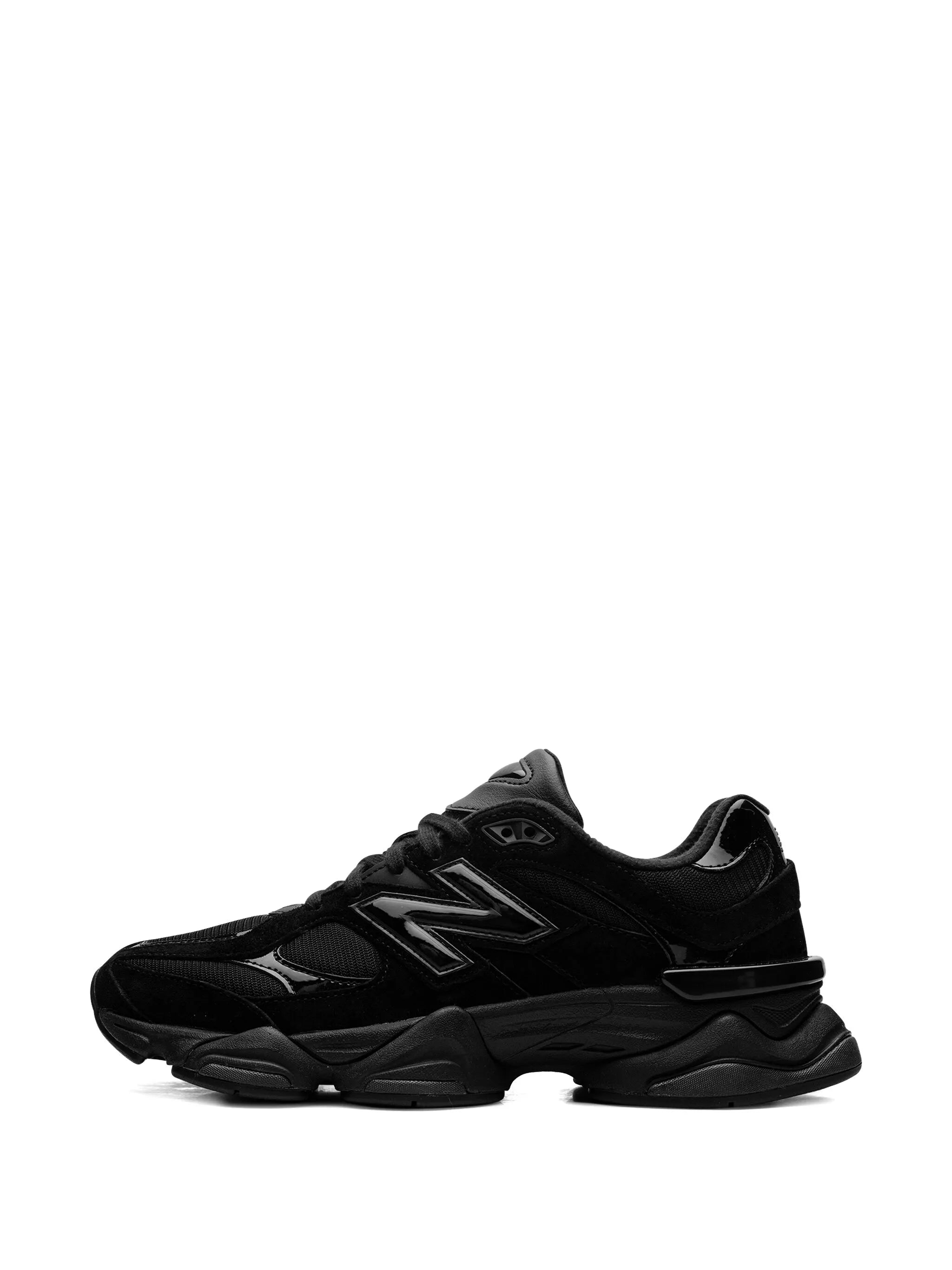 New Balance 9060 "Triple Black" Patent Sneaker
