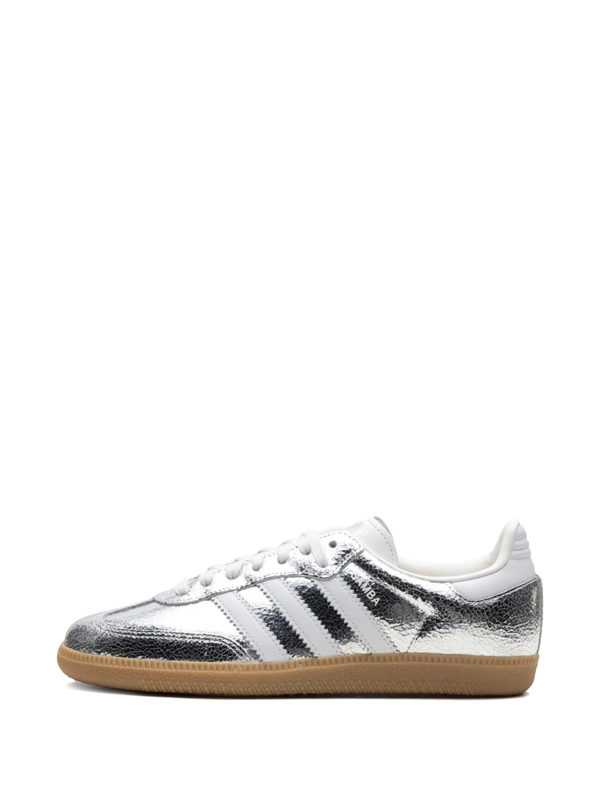 adidas Samba OG "Silver Metallic Cracked Leather" sneakers