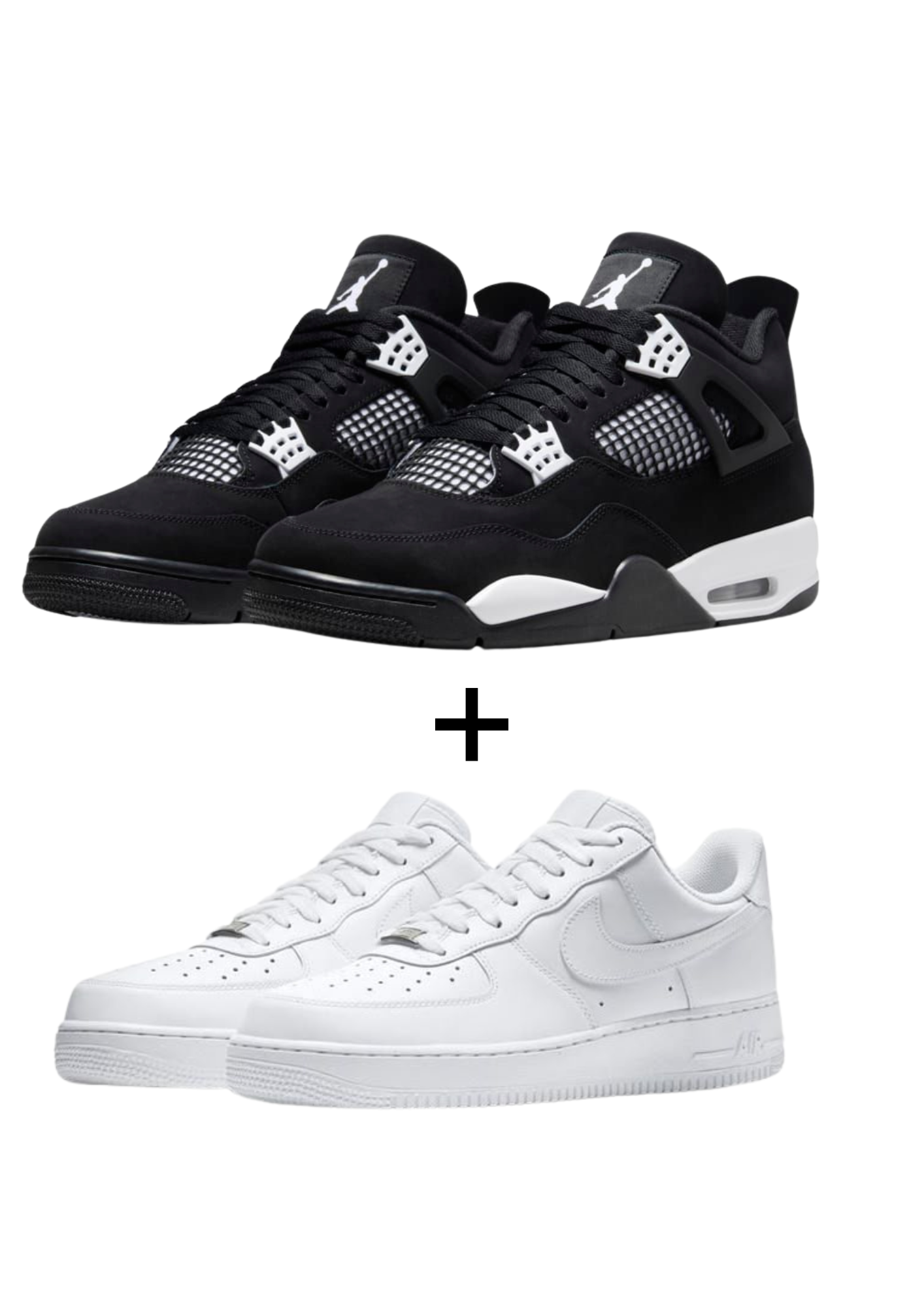 Nike Jordan 4 “White Thunder” x AirForce 1