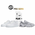 1x Nike Air Force 1 White/Black & 1x New Balance 530 + Socks - Combo Deal (SAVE 300)