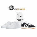 1x Nike Air Force 1 White/Black & 1x Adidas Campus Black/Gray + Socks - Combo Deal (SAVE 300)