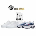 1x Nike Air Force 1 White/Black & 1x Nike Air Max Portal Royal White Blue + Socks - Combo Deal (SAVE 200)