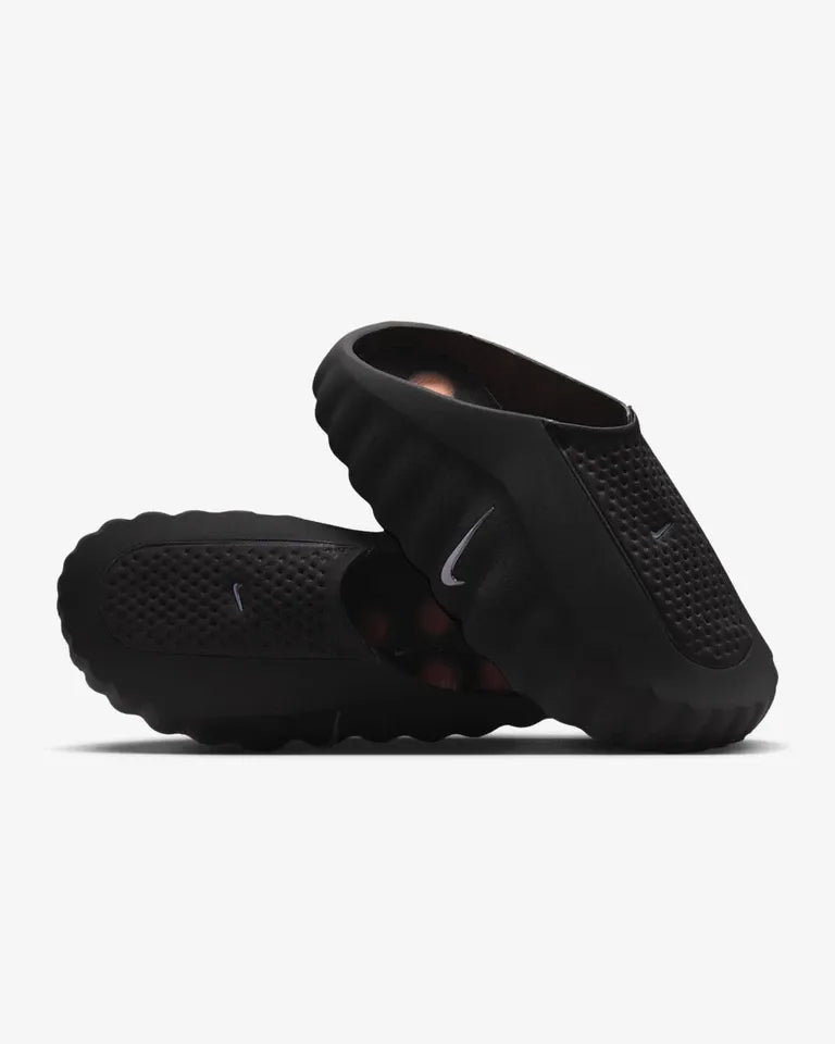 Nike Mind 001 Black, Solar Red & Light Smoke Slides