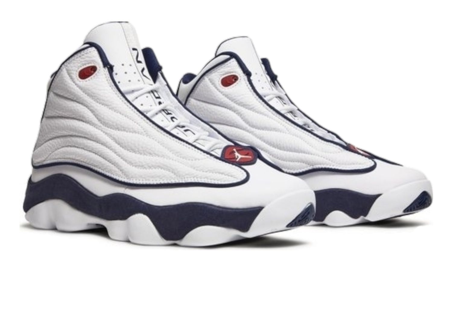 Nike Air Jordan Pro strong white “Midnight Navy” basketball sneakers