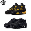 1x Nike Jordan 4 Yellow Sneaker and 1x Nike Shox TL BLack Sneaker - Combo Deal