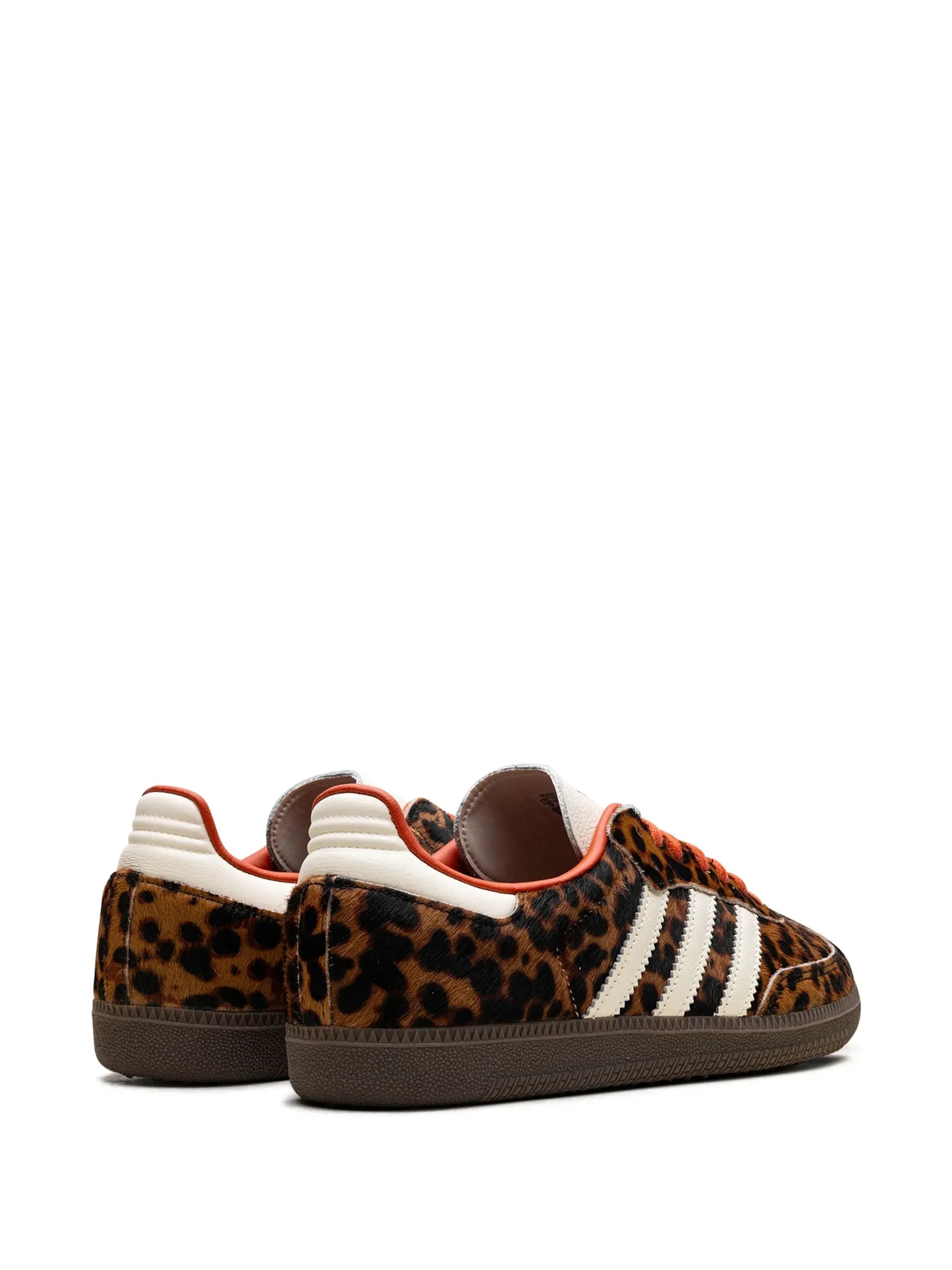 Adidas Samba Og Leopard Print With Orange Laces